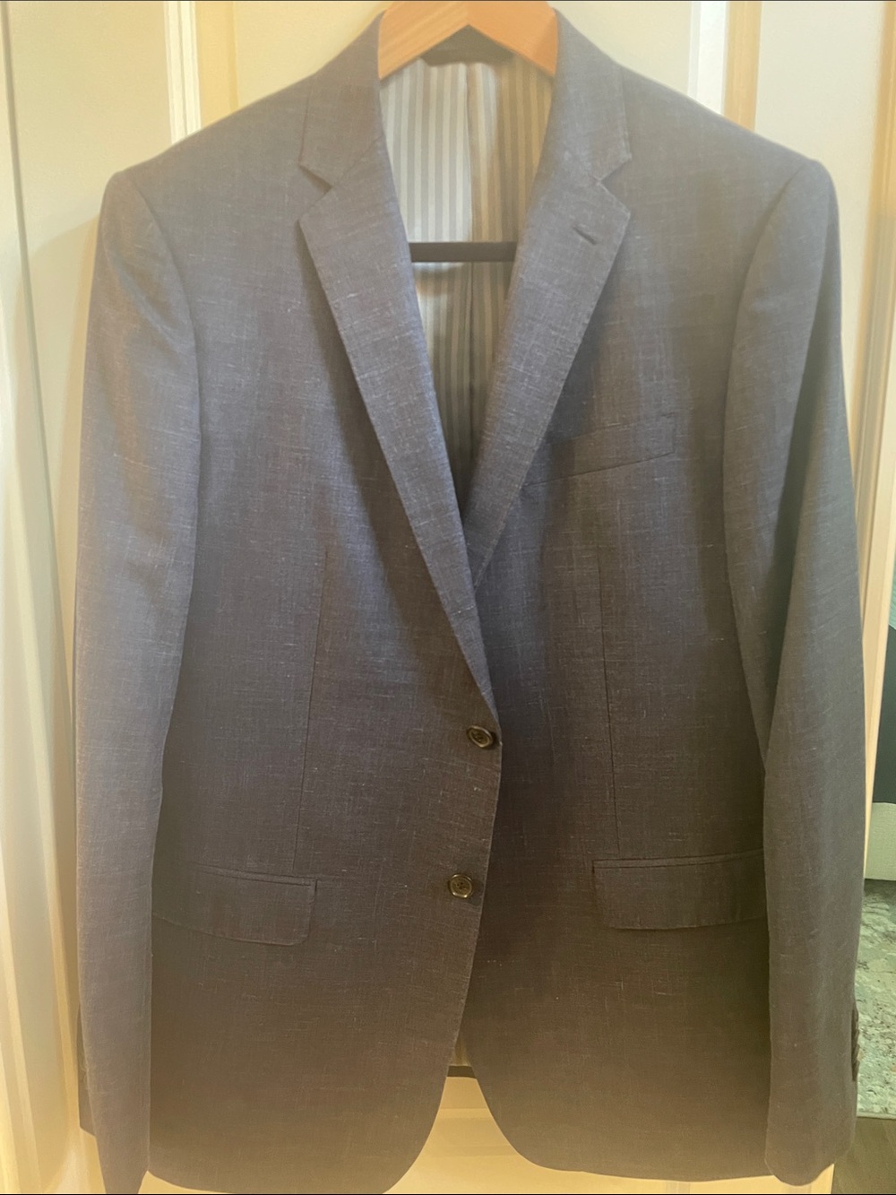 Banana Republic Midnight Blue Linen-Blend Sport Coat